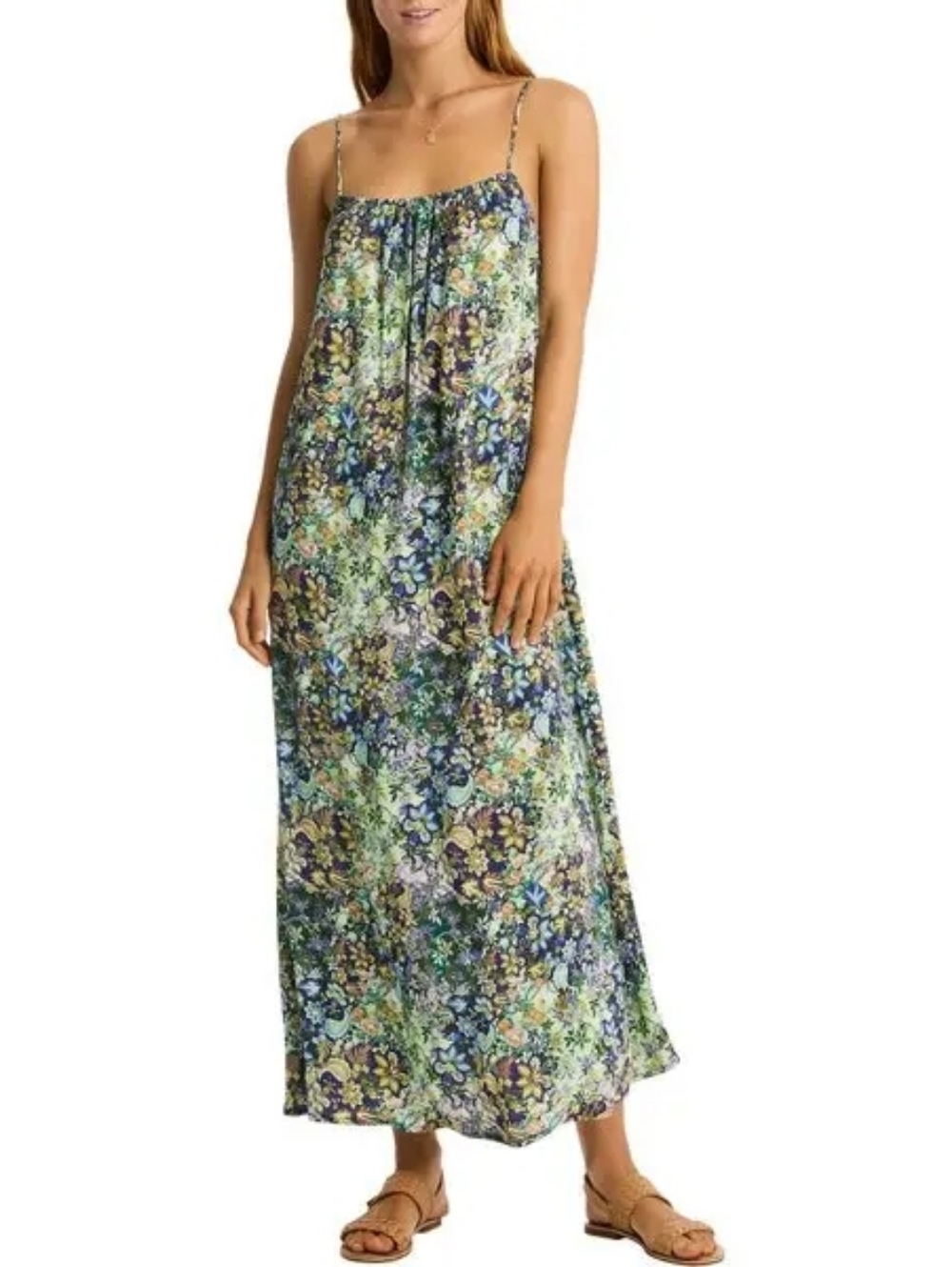 Sea Level Australia Wildflower Maxi Cover Up Sundress Small S NWT Viscose Beach